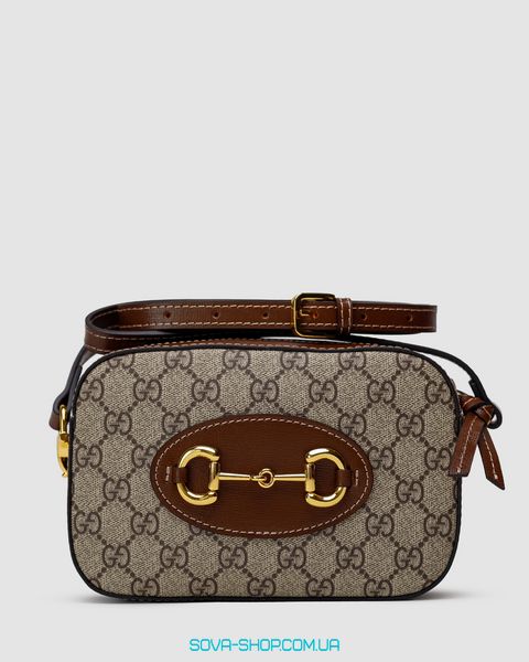 Женская сумка Gucci Horsebit 1955 Small Shoulder Bag Brown Premium фото