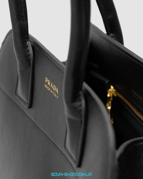 Жіноча сумка Prada Medium Black Leather Tote Bag Premium фото