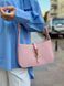 Женская сумка Yves Saint Laurent Hobo Le 5 A 7 Leather Shoulder Bag in Pink/Gold Premium re-129424 фото 5