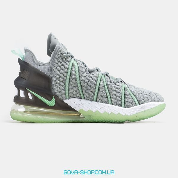 Мужские баскетбольные кроссовки Nike LeBrone 18 Grey Green фото