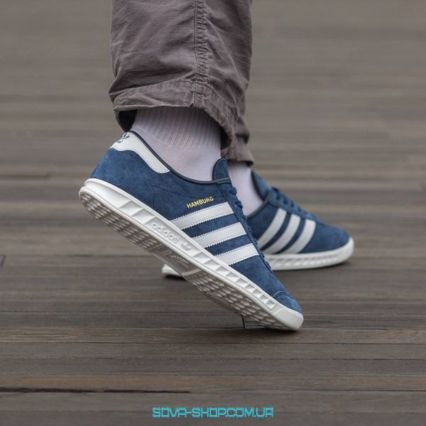 Мужские кроссовки Adidas Hamburg Blue White фото