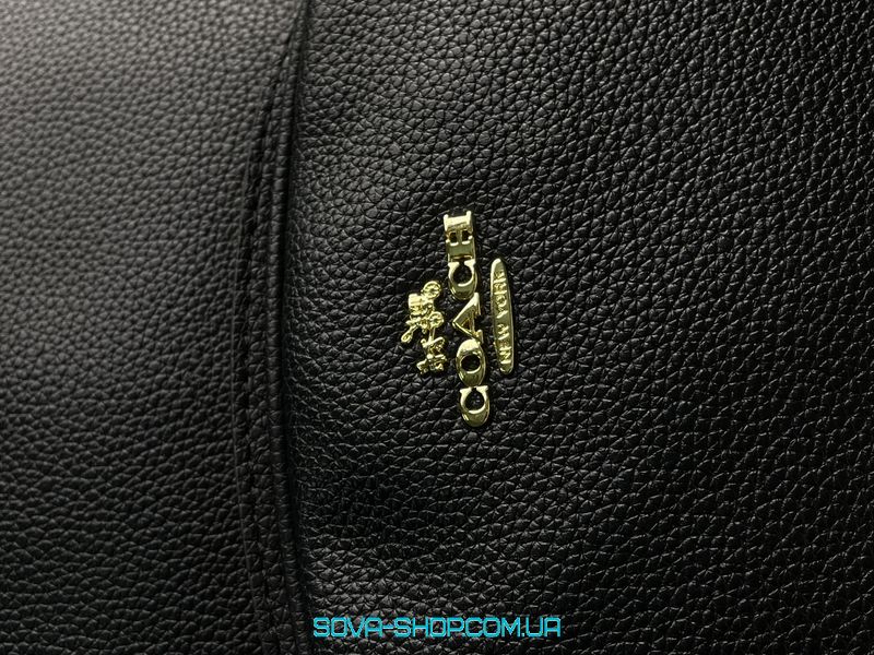 Жіночий рюкзак Coach Mini Court Black Pebbled Leather Shoulder Backpack Bag Premium фото