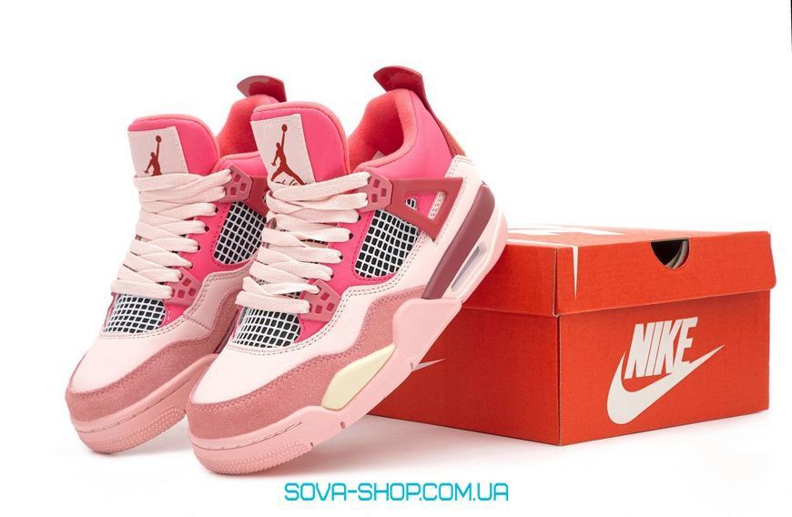 Жіночі баскетбольні кросівки Nike Air Jordan 4 Pink PSG фото