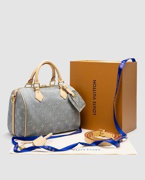 Жіноча сумка Louis Vuitton Speedy Soft 30 Monogram Denim Premium фото