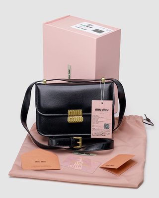 Женская сумка Miu Miu Leather Shoulder Bag Premium фото