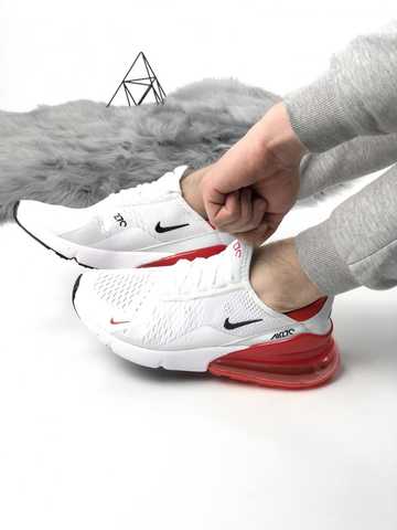 Nike airmax 270 hot sale white and red