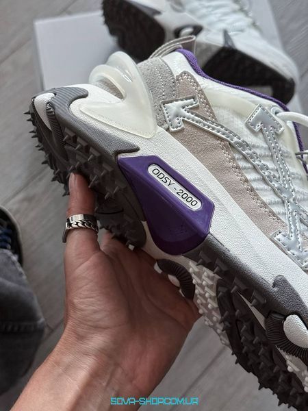 Чоловічі кросівки OFF-WHITE ODSY-2000 'White Light Grey Purple Original Box фото