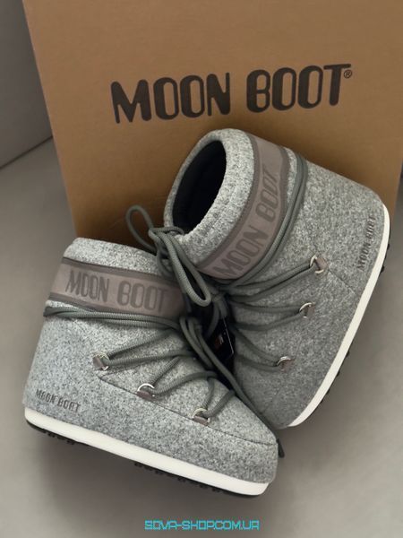 Жіночі зимові ботинки MOON BOOT GREY PREMIUM фото