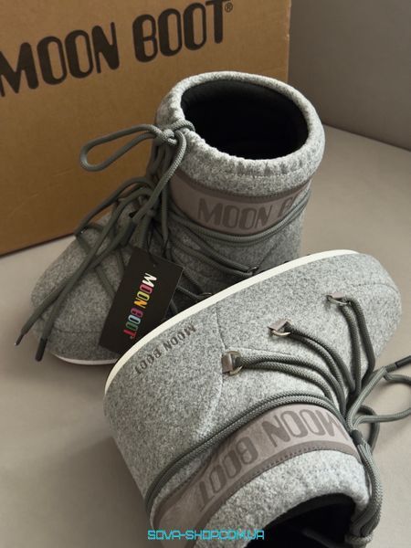 Жіночі зимові ботинки MOON BOOT GREY PREMIUM фото
