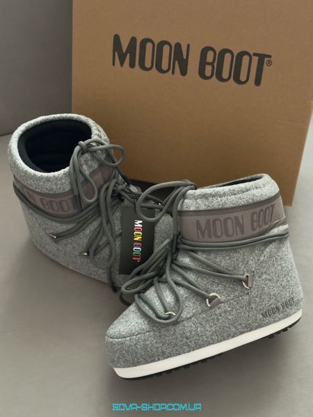 Жіночі зимові ботинки MOON BOOT GREY PREMIUM фото