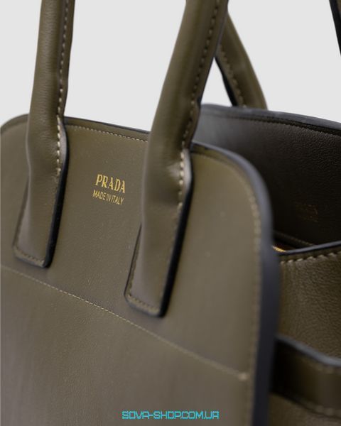 Женская сумка Prada Medium Olive Leather Tote Bag Premium фото