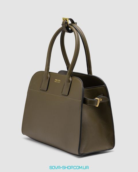 Женская сумка Prada Medium Olive Leather Tote Bag Premium фото