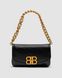 Женская сумка Balenciaga Small Bb Flap Leather Bag Black/Gold Premium re-11795 фото 2