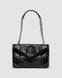 Женская сумка Yves Saint Laurent Puffer Small in Nappa Leather Black Silver Chain Premium re-11549 фото 2