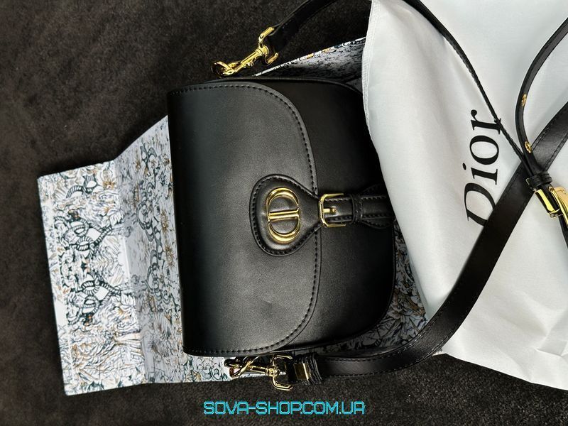 Жіноча сумка Dior Bobby Bag Black Smooth Skin Premium фото
