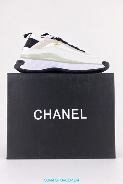 Кроссовки женские Chanel Sneakers White Beige Black фото