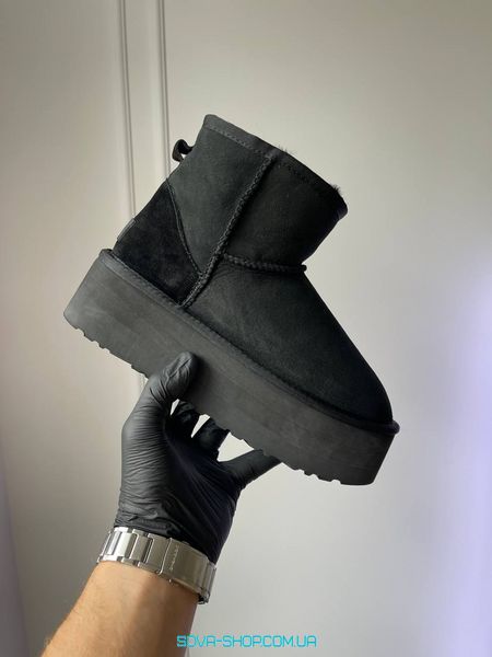 Женские зимние ботинки UGG Mini Big Platform Black Premium фото