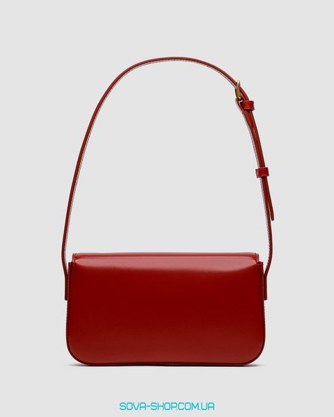 Жіноча сумка Celine Shoulder Bag Claude In Shiny Calfskin Burgundy Premium фото