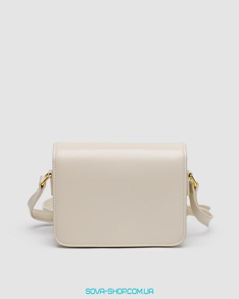 Женская сумка Celine Teen Triomphe Bag Cream in Shiny Calfskin Premium фото