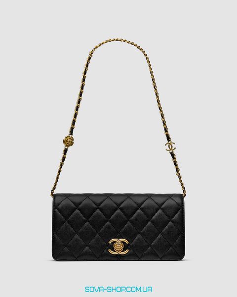 Женская сумка Chanel Shoulder Bag Black/Gold Premium фото
