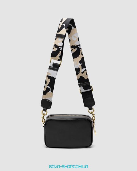 Женская сумка Marc Jacobs Signet Flash Black Smooth Leather Camo Strap Camera Premium фото