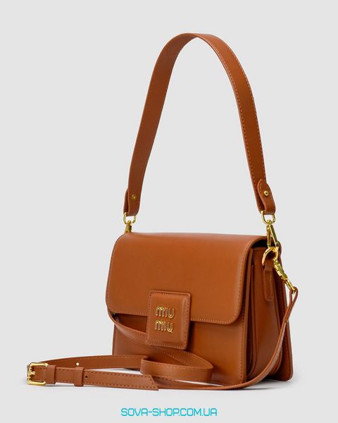 Женская сумка Miu Miu Shoulder Leather Bag Brown Premium фото