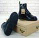 Зимові жіночі ботинки (ТЕРМО) Dr. Martens All Black re-3745 фото 6