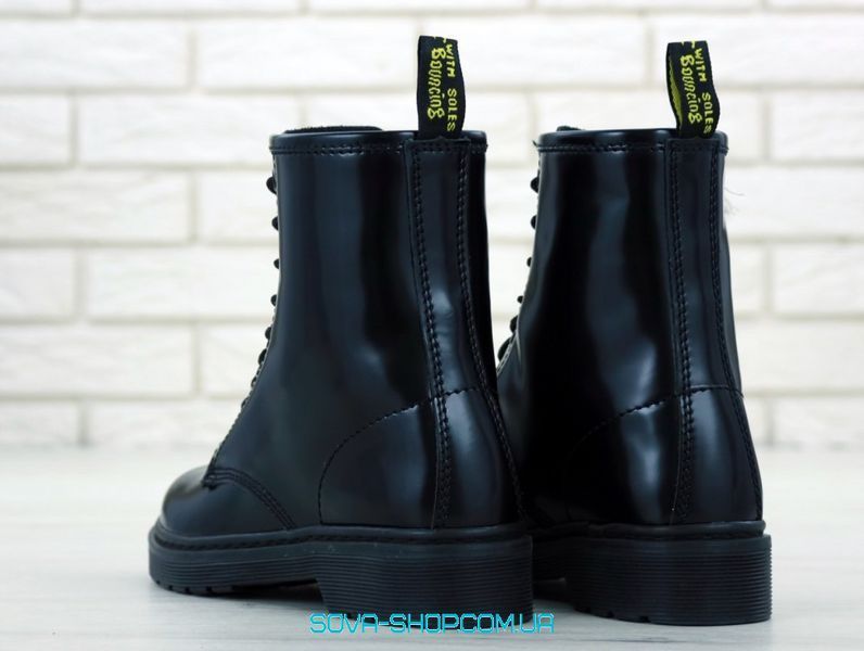 Зимові жіночі ботинки (ТЕРМО) Dr. Martens All Black фото