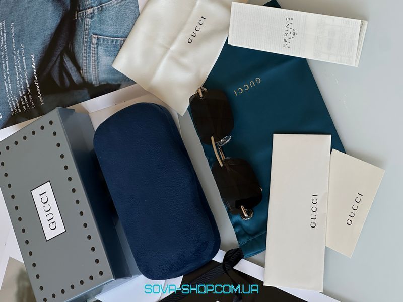 Сонцезахисні окуляри Gucci GG1703S 006 Black/Silver 55/17/140 (EW0407) Premium фото