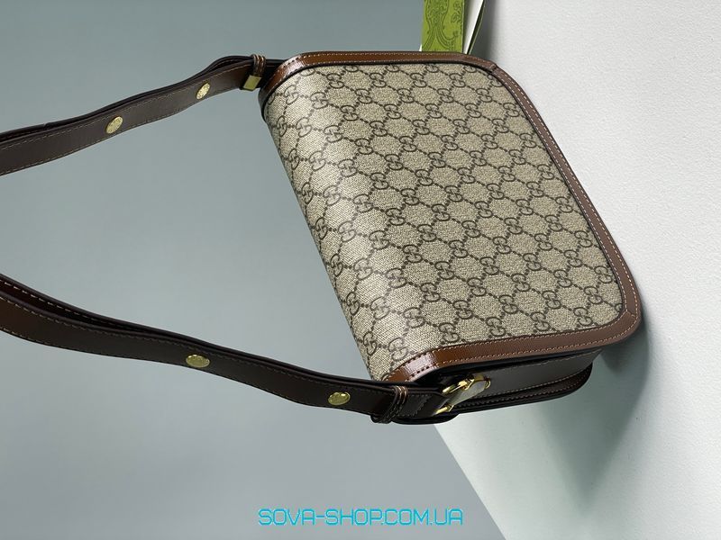 Жіноча сумка Gucci Horsebit 1955 Shoulder Bag Grey/Brown Premium фото