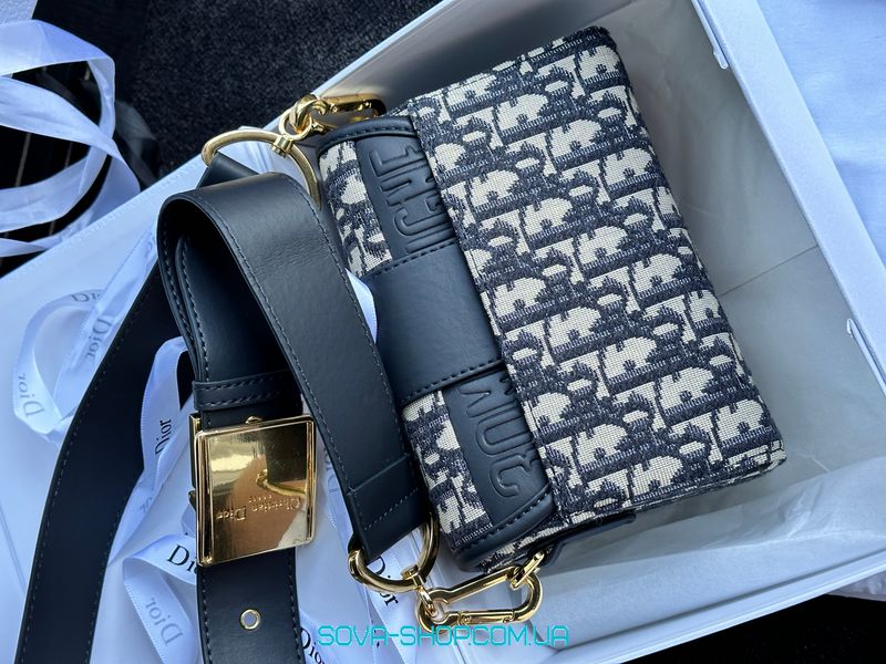 Жіноча сумка Christian Dior 30 Montaigne Bag Blue/Beige Premium фото