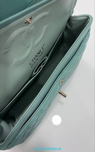 Женская сумка Chanel Classic 2.55 Medium Double Flap Tiffany with Silver Hardware Premium фото
