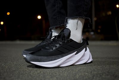 Мужские кроссовки Adidas Sharks Boost Black White Grey фото