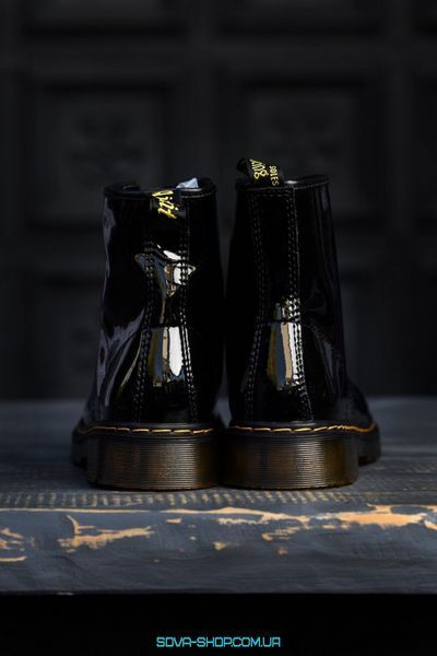 Мужские зимние ботинки (ТЕРМО) Dr. Martens Patent Black фото
