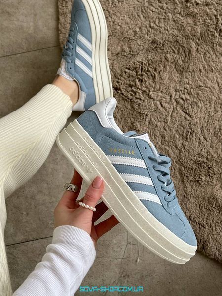 Жіночі кросівки Adidas Gazelle Bold Shoes Light Blue фото
