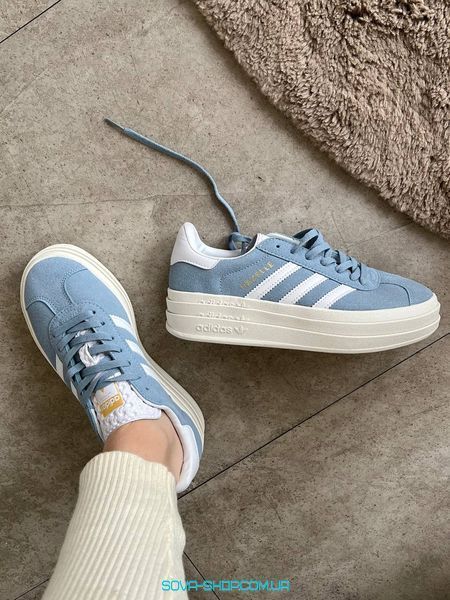 Жіночі кросівки Adidas Gazelle Bold Shoes Light Blue фото