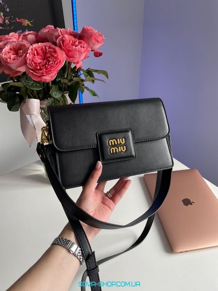 Женская сумка Miu Miu Shoulder Leather Bag Black Premium фото