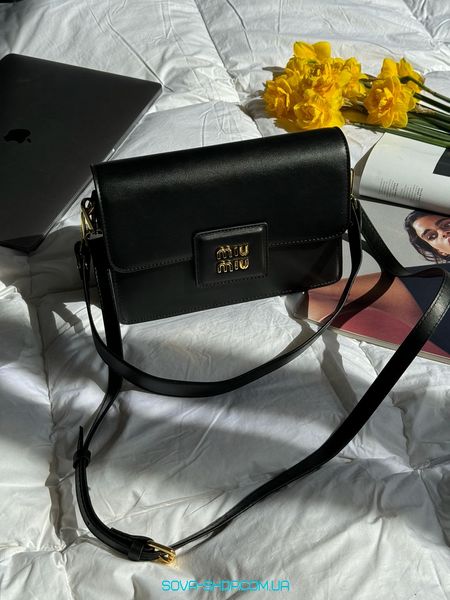 Женская сумка Miu Miu Shoulder Leather Bag Black Premium фото