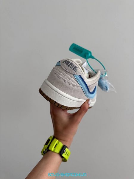 Жіночі баскетбольні кросівки Nike SB Dunk Low &lsquo;85 DOUBLE SWOOSH LIGHT GREY / BLUE фото