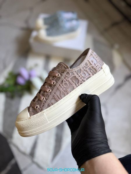 Жіночі кросівки Christian Dior B23 Walk&rsquo;n Platform Dark Beige Premium фото