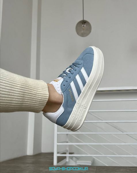 Жіночі кросівки Adidas Gazelle Bold Shoes Light Blue фото
