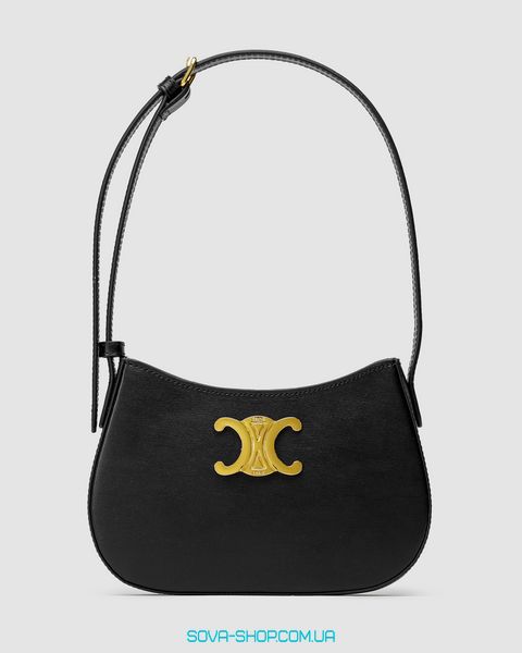 Жіноча сумка Celine Medium Tilly Bag in Shiny Calfskin Black Premium фото