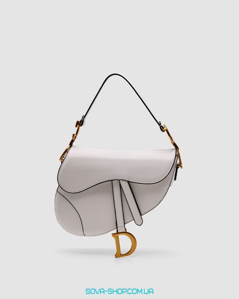 Женская сумка Christian Dior Saddle Bag with Strap Latte Grained Calfskin Premium фото