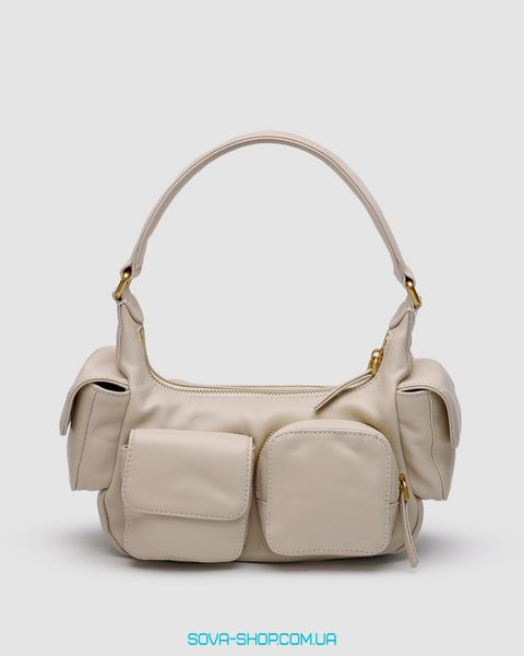 Женская сумка Miu Miu Nappa Leather Pocket Bag Cream Premium фото