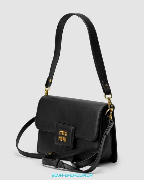 Женская сумка Miu Miu Shoulder Leather Bag Black Premium фото