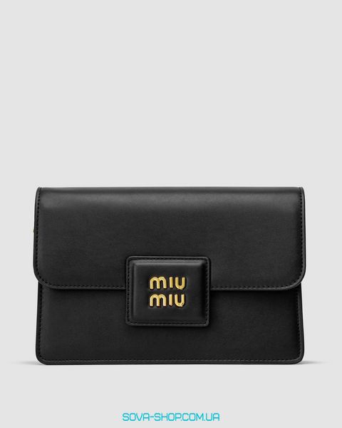 Женская сумка Miu Miu Shoulder Leather Bag Black Premium фото