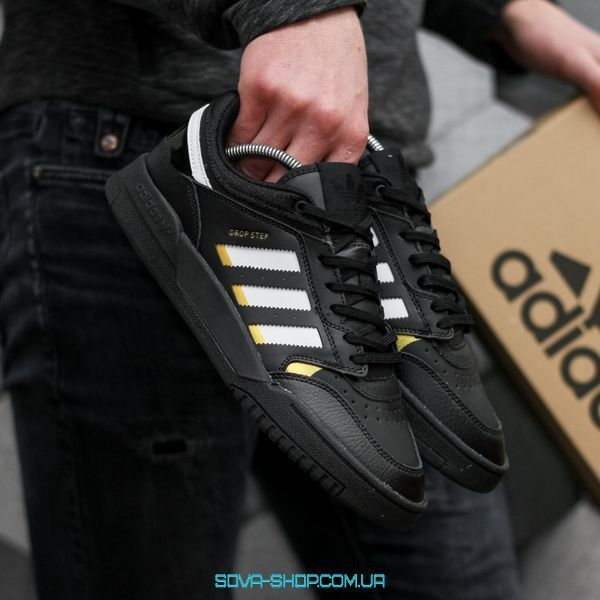 Мужские кроссовки Adidas Drop Step "Black/Yellow" фото