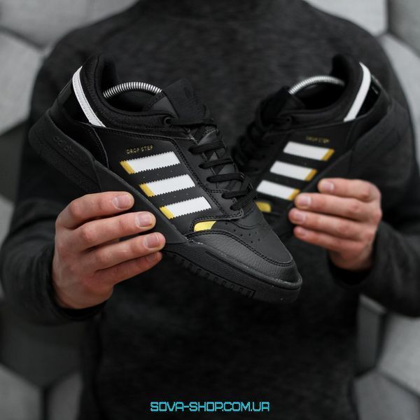 Мужские кроссовки Adidas Drop Step "Black/Yellow" фото