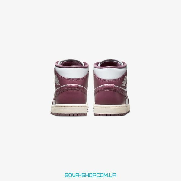 Оригинальные женские баскетбольные кроссовки Jordan 1 Mid PURE PLATINUM/SKY J MAUVE-SAIL BQ6472 050 фото