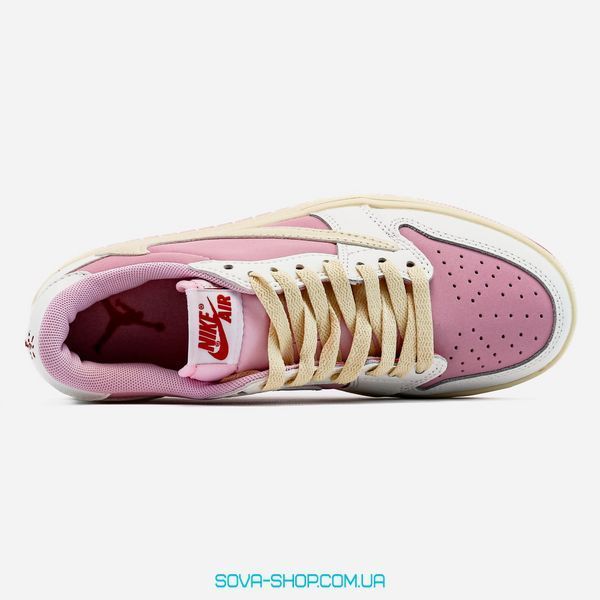 Жіночі баскетбольні кросівки Nike SB Air Jordan 1 Low x Travis Scott Pink фото